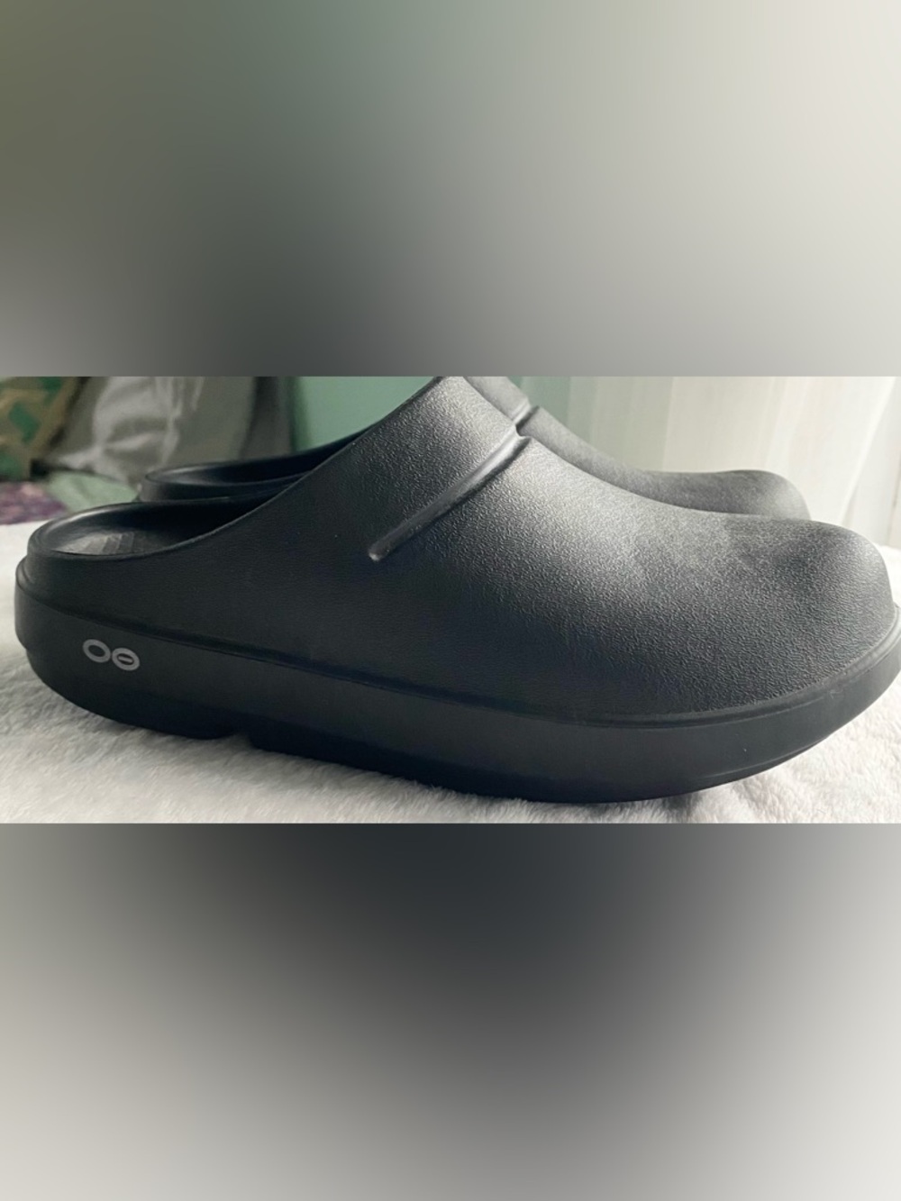 OOFOS OOcloog Black Recovery Clogs Slip On Comfort Shoes M6 W8 EU39 - Picture 2 of 5